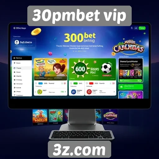 Interface do usuário do 30pmbet vip em destaque